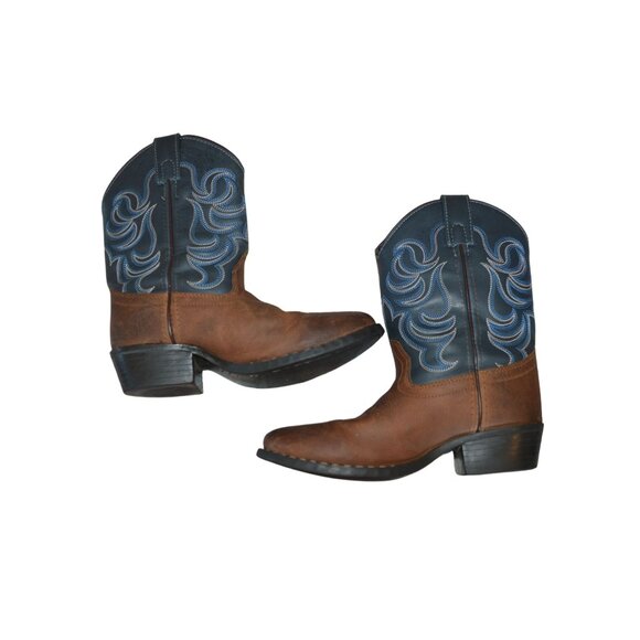 Cody James Boys Holt Two Tone Embroidered Western Boots Round Toe Size 2 Big Kid - Picture 6 of 8